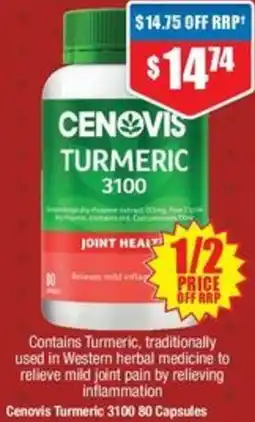 Chemist Warehouse Cenovis Turmeric 3100 offer