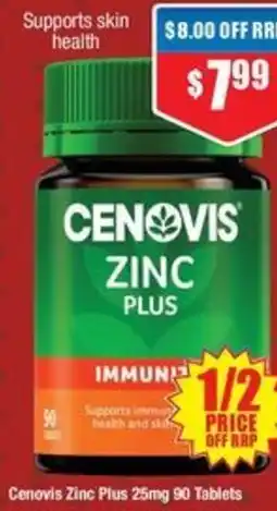 Chemist Warehouse Cenovis Zinc Plus offer