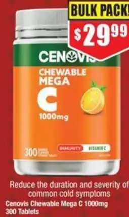 Chemist Warehouse Cenovis Chewable Mega C offer