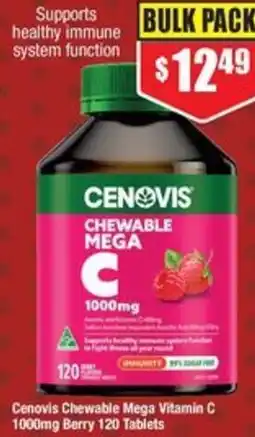 Chemist Warehouse Cenovis Chewable Mega Vitamin C Berry offer