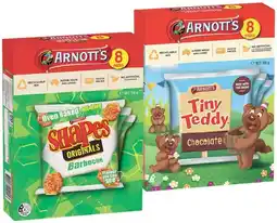 IGA Arnott’s Shapes, Tiny Teddy or Minis 7-8 Pack Selected Varieties offer