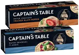 IGA Captain’s Table Water Crackers Selected Varieties offer