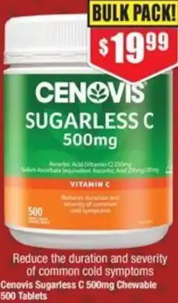 Chemist Warehouse Cenovis Sugarless C Chewable offer