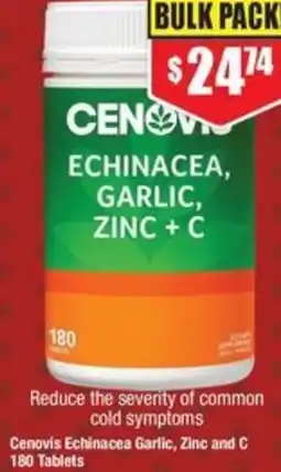 Chemist Warehouse Cenovis Echinacea Garlic Zinc and C offer