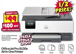JB Hi-Fi OfficeJet Pro 8130e All In One Printer offer