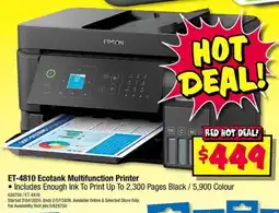 JB Hi-Fi ET 4810 Ecotank Multifunction Printer offer