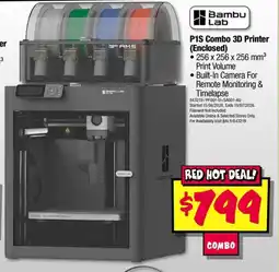 JB Hi-Fi P1S Combo 3D Printer Enclosed offer