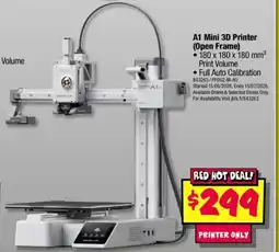 JB Hi-Fi A1 Mini 3D Printer Open Frame offer