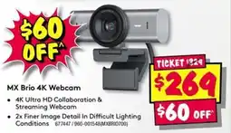 JB Hi-Fi MX Brio 4K Webcam offer