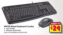 JB Hi-Fi MK120 Wired Keyboard Combo offer