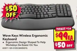 JB Hi-Fi Wave Keys Wireless Ergonomic Keyboard offer