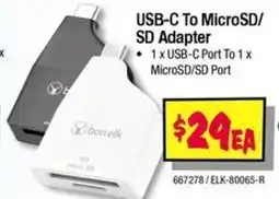 JB Hi-Fi USB-C To MicroSD/ SD Adapter offer