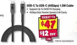 JB Hi-Fi USB-C To USB-C 40Gbps 1.5M Cable offer