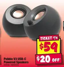 JB Hi-Fi Pebble V3 USB-C Powered Speakers offer