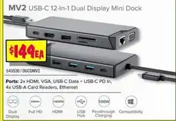 JB Hi-Fi Mv2 usb-c 12-in-1 dual display mini dock offer