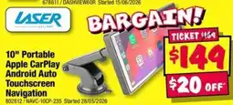 JB Hi-Fi 10 Portable Apple CarPlay Android Auto Touchscreen Navigation offer