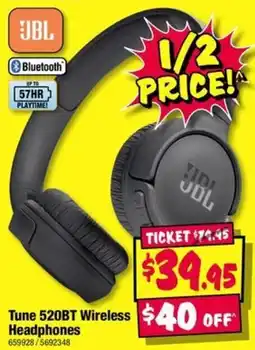 JB Hi-Fi Tune 520BT Wireless Headphones offer