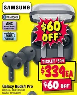 JB Hi-Fi Galaxy Buds4 Pro $60 OFF offer