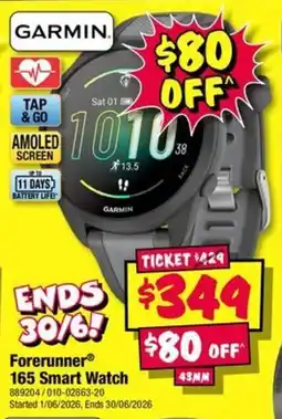 JB Hi-Fi Forerunner 165 Smart Watch offer