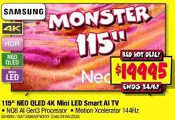JB Hi-Fi 115 neo qled 4k mini led smart ai tv offer