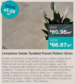 Nuway Limestone Galala Tumbled French Pattern offer