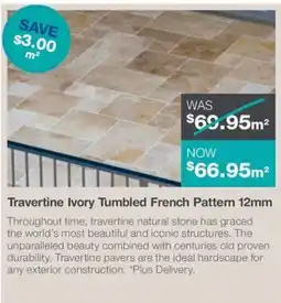 Nuway Travertine Ivory Tumbled French Pattern offer