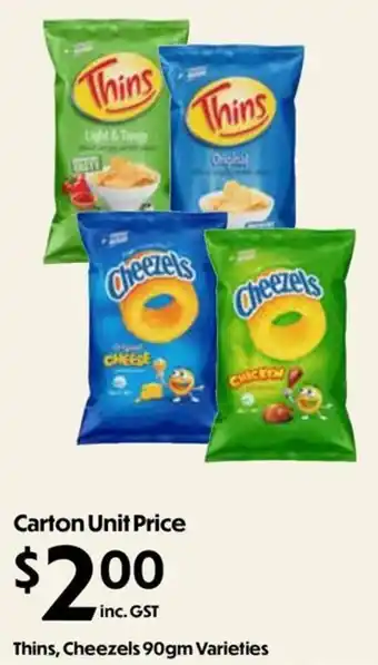 Thins, Cheezels