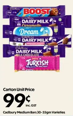 Campbells Wholesale Cadbury Medium Bars offer