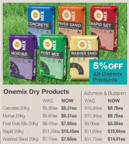 Nuway Onemix Dry Products Concrete offer