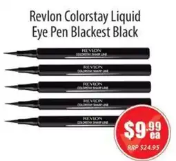 Healthy World Pharmacy Revlon Colorstay Liquid Eye Pen Blackest Black offer