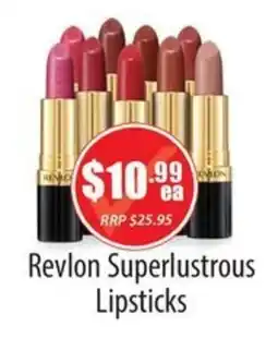 Healthy World Pharmacy Revlon Superlustrous Lipsticks offer