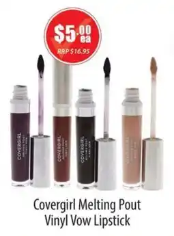 Healthy World Pharmacy Covergirl Melting Pout Vinyl Vow Lipstick offer
