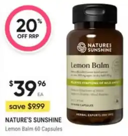 Healthy Life Nature's sunshine Lemon balm offer