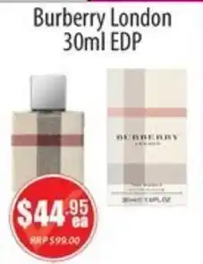 Healthy World Pharmacy Burberry London EDP offer