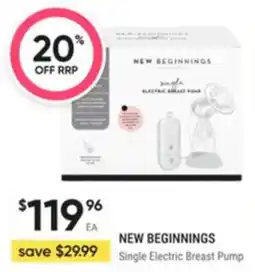 Healthy Life New beginnings Single Electric Breast Pump offer