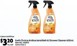 Campbells Wholesale Earth Choice Antibacterial Bath & Shower Cleaner offer