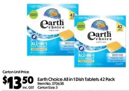 Campbells Wholesale Earth Choice All in 1 Dish Tablets offer