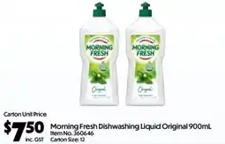 Campbells Wholesale Morning Fresh Dishwashing Liquid Original offer
