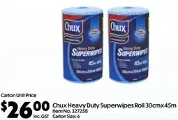 Campbells Wholesale Chux Heavy Duty Superwipes Roll offer