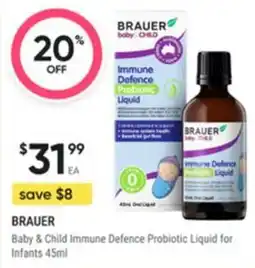 Healthy Life BRAUER Baby & Child Immune Defence Probiotic Liquid for Infants offer