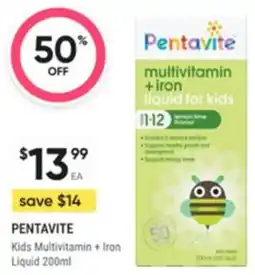 Healthy Life PENTAVITE Kids Multivitamin + Iron Liquid offer
