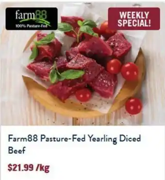 Tasman Butchers Farm88 Pasture-Fed Yearling Diced Beef offer
