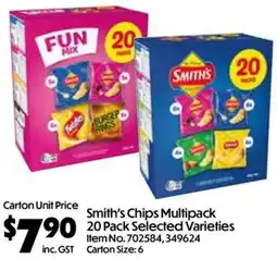 Campbells Wholesale Smith's Chips Multipack 20 Pack Selected Varieties offer
