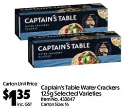 Campbells Wholesale Captain's Table Water Crackers offer