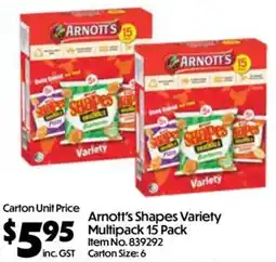 Campbells Wholesale Arnott's Shapes Variety Multipack offer