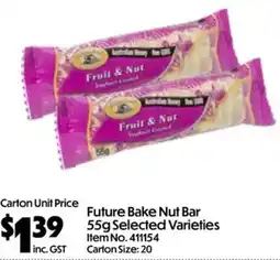 Campbells Wholesale Future Bake Nut Bar offer