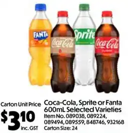 Campbells Wholesale Coca-Cola, Sprite or Fanta offer