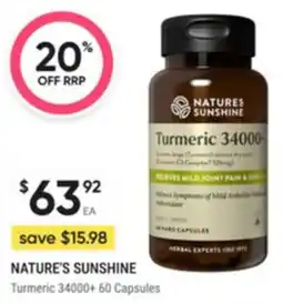 Healthy Life Natures sunshine Turmeric 34000+ offer