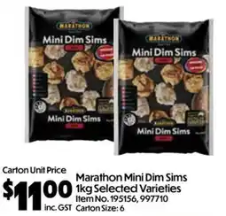 Campbells Wholesale Marathon Mini Dim Sims offer