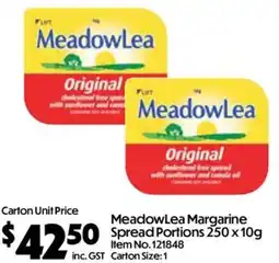 Campbells Wholesale MeadowLea Margarine Spread Portions offer